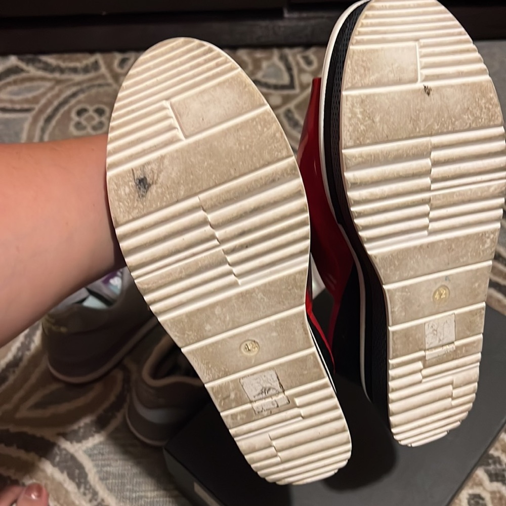 Spring Step Red Patent Wedges Size 42 - image 3